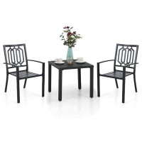 Lark Manor 3 Pieces Patio Dining Set With Metal Table