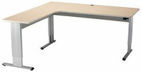 Populas Furniture Infinity Height Adjustable L-Shape Standing Desk