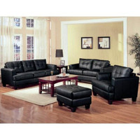 CF - 2 or 3 Piece Contemporary Black or Dark Brown Sofa Set