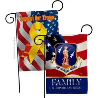 Breeze Decor Us Air National Guard Family Honour Garden Flags Pack Army Armed Forces 13 X18.5 Inches Double-Sided Decora