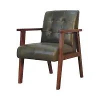Corrigan Studio Olive Buffalo Leather Chair
