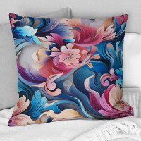 East Urban Home Pink And Purple Romantic Roses Paisley Pattern I - Paisley Printed Throw Pillow