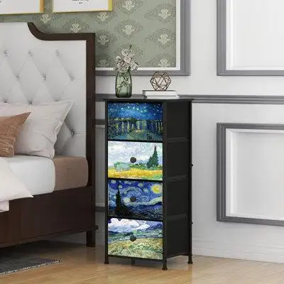 Bedroom Furniture From $125 Bedroom Furniture Clearance Up To 40% OFF Van Gogh Pattern Fabric Drawer...