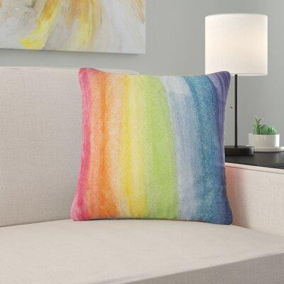 The Twillery Co. Corwin Abstract Flowing Rainbow Colours Pillow in Bedding