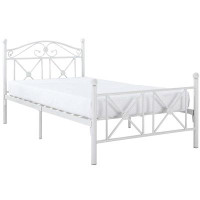 Winston Porter Country Cottage Iron Twin Bed Frame