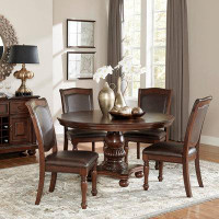 Darby Home Co Lordsburg Brown Chery Round Dining Set