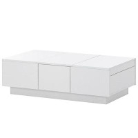 Goodeed Extendable Coffee Table with 2 Drawers for Living Room