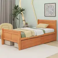 Red Barrel Studio Twin Size Wood Platform Bed With 4 Drawers