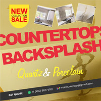Save $ on Quartz and Porcelain Countertops and Full-Height Backsplash