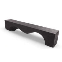 DYAG East 94.5" Long Modern Black Sculpture Bench - 1