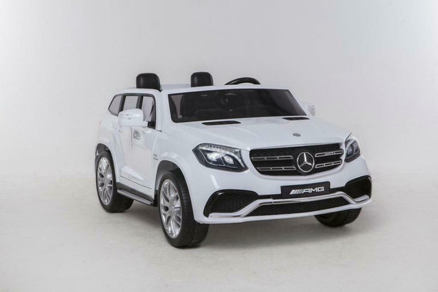 Kids Ride On Cars With Parental Control Mercedes Benz GLS63 AMG 2 Seat With Rubber Wheels & Leather Chair Warehouse Sale in Toys & Games