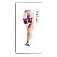 Made in Canada - Design Art Wine Contemporary Graphic Art on Wrapped Canvas