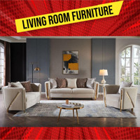 Modern Velvet Beige Sofa Set Sale !! Home Furniture Sale !!