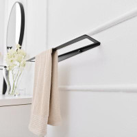 VIBRANTBATH 4-Piece Bathroom Hardware Set With Towel Bar Towel Hook And Toilet Paper Holder In Matte Black