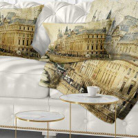 The Twillery Co. Abstract Old Parisian Cards Lumbar Pillow