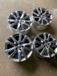 SET OF FOUR 18 INCH OEM FORD WHEELS 5X114.3 !! MOUNTED WITH 245 / 60 R18 ANTARES WINTER GRIP TIRES !!