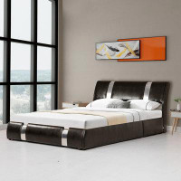 Brayden Studio Queen Size Lift Up Storage Bed Frame with Stainless steel sheet