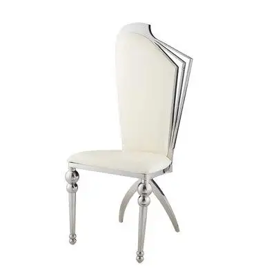 Hokku Designs Merilou Beige Side Chair, Padded Seat and Back