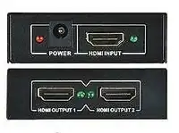 1x2 HDMI v1.4 HD Splitter - 1-In and 2-Out - 3D - 1080p - Video Amplifier Repeater