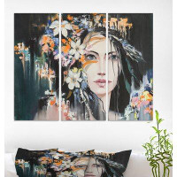 Made in Canada - East Urban Home 'Woman Portrait Dryad' Oil Painting Print Multi-Piece Image on Wrapped Canvas
