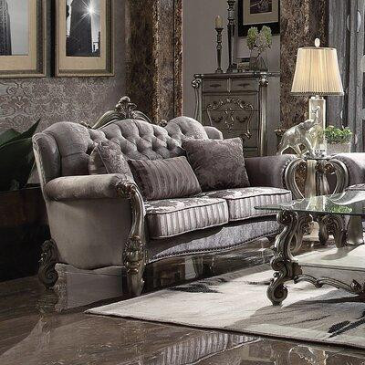 A&J Homes Studio Bersaillies 69" Velvet Rolled Arm Loveseat in Couches & Futons