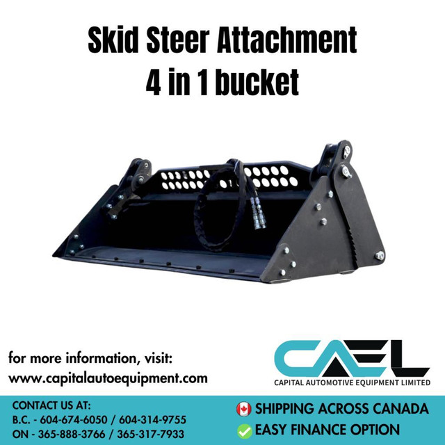 Whole Price: CAEL 4-In-1 Skid Steer Bucket (66/72) in Other Business & Industrial