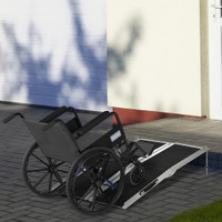 Wheelchair Ramp 48" L x 28.9" W x 1.4"H Black