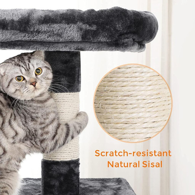 On Sale! Cat Tree Condo w/ Scratching Post Kitty Tower Pet Playhouse, Smoky Gray / FAST, FREE Delivery in Accessories - Image 2
