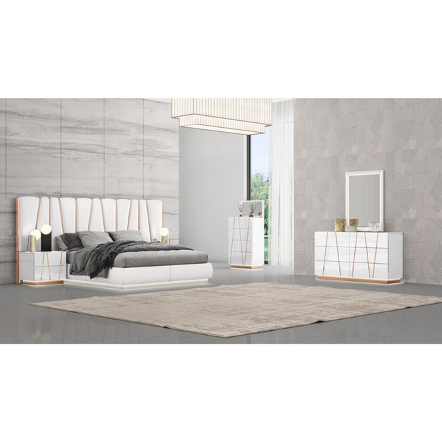 White Modern Hydraulic Bedroom Set on Sale !! in Beds & Mattresses in Mississauga / Peel Region - Image 3