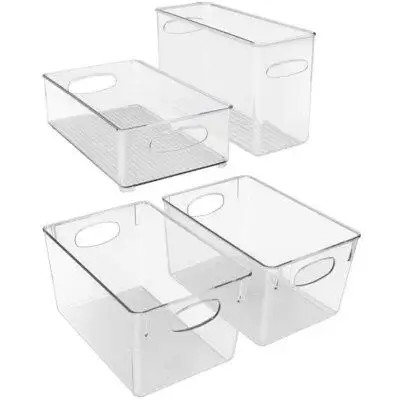 Sorbus Sorbus Plastic Storage Bins Stackable Clear Pantry Organizer Box Bin For Organizing Kitchen Fridge,Pantry, Bathro