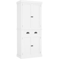 Rubbermaid 72" Kitchen Pantry Cabinet, Tall Pantry Storage Cabinet With Drawer And 4 Adjustable Shelves, Freestanding Pa