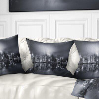 Made in Canada - East Urban Home Cityscape Hong Kong Panorama Pillow