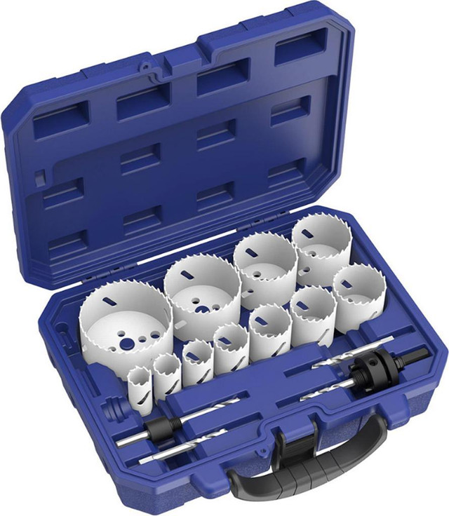 New - 15-PIECE BI-METAL HOLE SAW SET - Make holes quickly and without a mess!! in Other