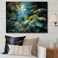 Bay Isle Home™ Palm Fronds Illuminated By Moonlight Exude A Dream - Plants Canvas Wall Art