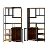 17 Stories Multifunctional Bookshelf With Closed Storage Cabinet (Combined Type)