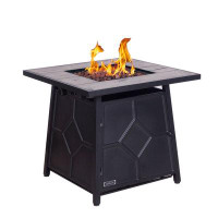 Red Barrel Studio Steel Propane Gas Fire Pit Table With Steel Lid
