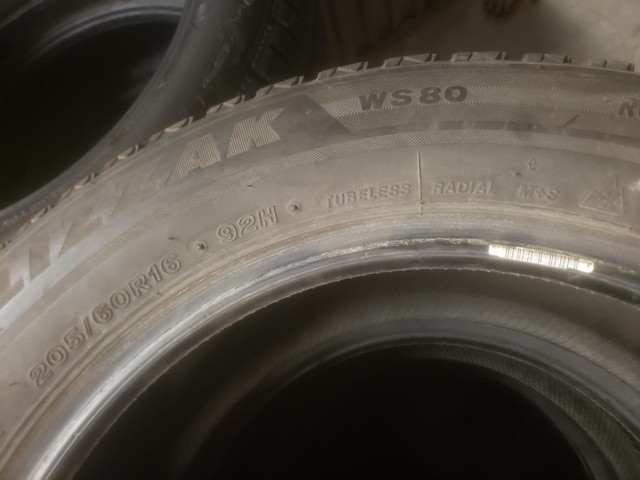 (DH197) 1 Pneu Hiver - 1 Winter Tire 205-60-16 Bridgestone 6/32 in Tires & Rims in Greater Montréal - Image 3