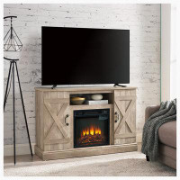 Gracie Oaks Merve TV Stand for TVs up to 50" with Fireplace Included