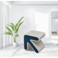 Wrought Studio Modern Creative Upholstered Velvet Sofa Stool Kids Stool Shoe Bench Footrest Footstool Multifaceted Stool