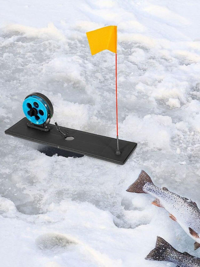 Automatic Ice Fishing Tip-Ups with Flag Marker, Ice fishing reel & rod, Brimbale pêche sur glace in Other - Image 3