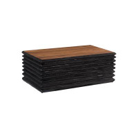 Phillips Collection Layered Coffee Table, Burnt, Natural