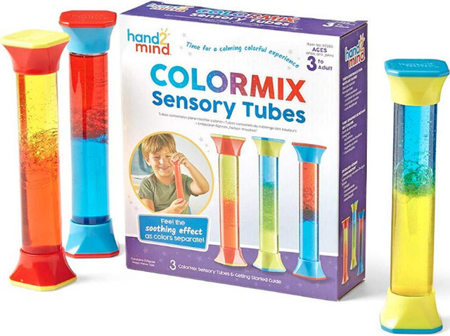 COLOURMIX SENSORY TUBES PACK OF 3 - Watch the colours inside these tubes blend and separate! Only $19.95 per set! in Toys & Games