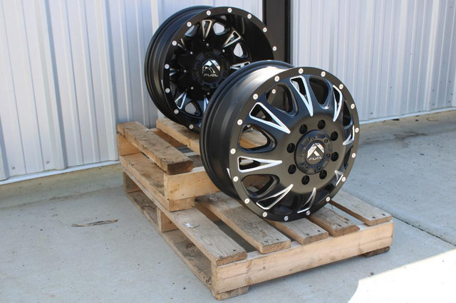 17x6.5 Fuel Throttle D513 Matte Black And Milled Dually Wheels in Tires & Rims in Alberta - Image 2