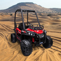 KIDS RIDE ON CAR 12V BATTERY-POWERED ELECTRIC OFF-ROAD UTV TOY 1.8-3.7 MPH WITH HIGH ROOF