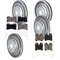 Front Rear Coated Disc Brake Rotors And Ceramic Pads Kit (6Pc) For Lexus LS460 LS600h KGT-102581