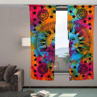 East Urban Home Room Curtain Door Cover Tapestry Wall Panel Wall Hanging Room Divider Window Treatment Balcony Wall Drap