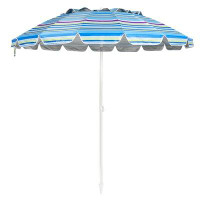 Arlmont & Co. Astolfo 8 Ft Beach Umbrella Outdoor Tilt Sunshade Sand Anchor W/carry Bag