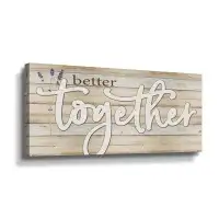 Trinx Better Together Gallery Wrapped Floater-Framed Canvas
