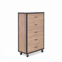 Latitude Run® Chest With 5 Drawers, Weathered Light Oak