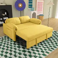 Latitude Run® 3-in-1 Velvet Loveseat Sleeper Sofa